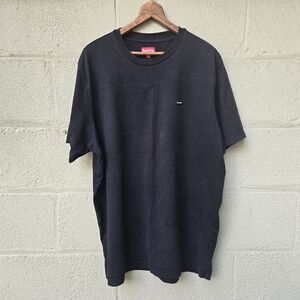 Supreme Small Box Logo Tee T Shirt Black 100% Cotton Crewneck Men ● XL